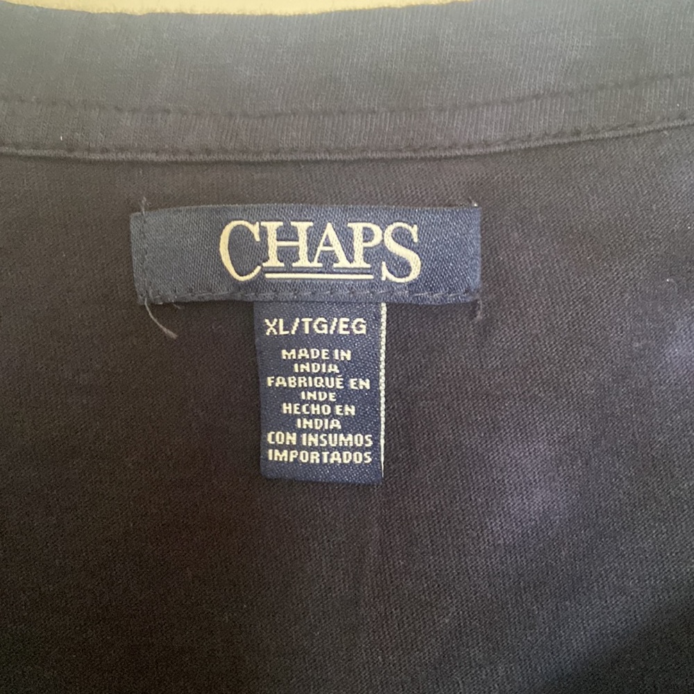 Chaps Navy Blue White Stars ⭐️ Long Tank Top - Picture 2 of 9